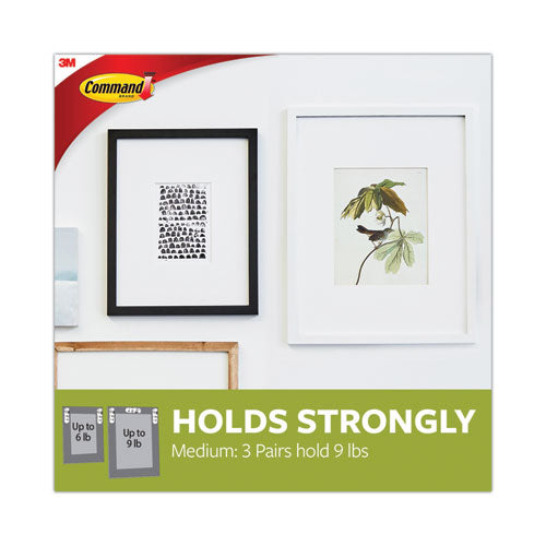 Image of Command Picture Hanging Strips, Value Pack, Medium, Removable, Holds Up To 12 Lbs, 0.75 X 2.75, White, 132 Pairs/pack