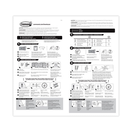 Image of Command General Purpose Hooks, Variety Pack, Assorted Sizes, Plastic, White, 0.5, 1, 3, 5, 16 lb Capacities, 54 Pieces/Pack