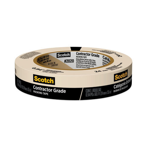 Image of Scotch® Commercial-Grade Masking Tape For Production Painting, 3" Core, 0.94" X 60 Yds, Natural