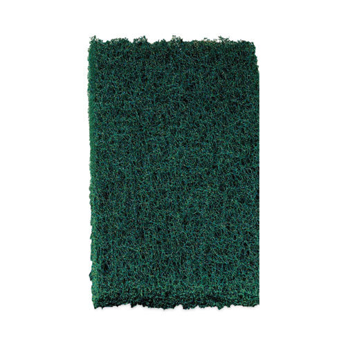 Image of Scotch-Brite® Heavy-Duty Scour Pad, 3.8 X 6, Green, 10/carton