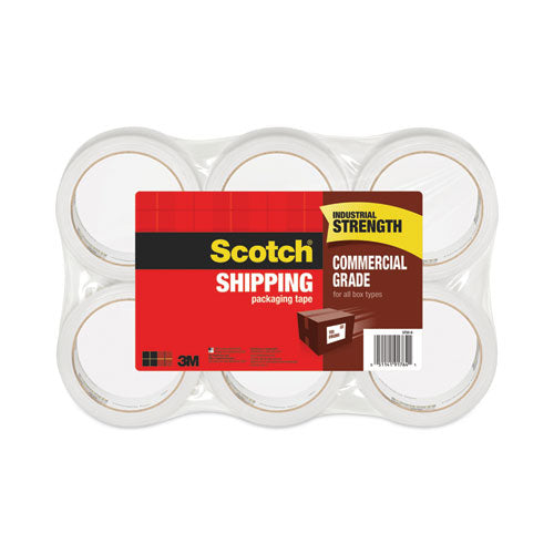 Image of Scotch® 3750 Commercial Grade Packaging Tape, 3" Core, 1.88" X 54.6 Yds, Clear, 6/pack