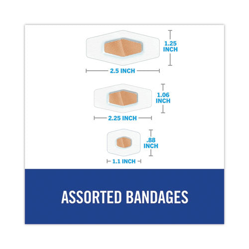 Image of 3M Nexcare Waterproof, Clear Bandages, Assorted Sizes, 50/box