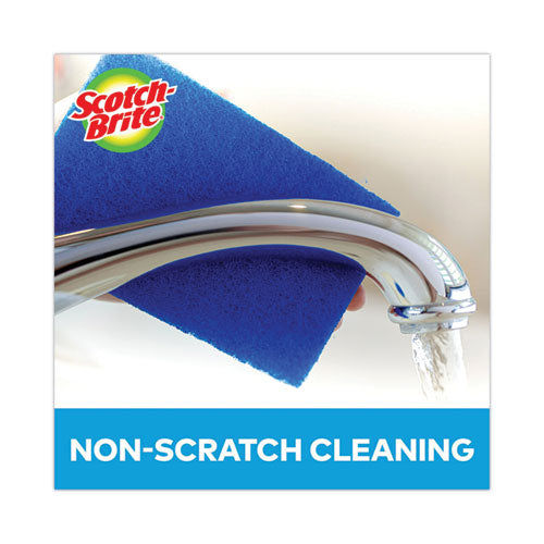 Image of Scotch-Brite® Non-Scratch Scour Pads, Size 3 X 6, Blue, 10/carton