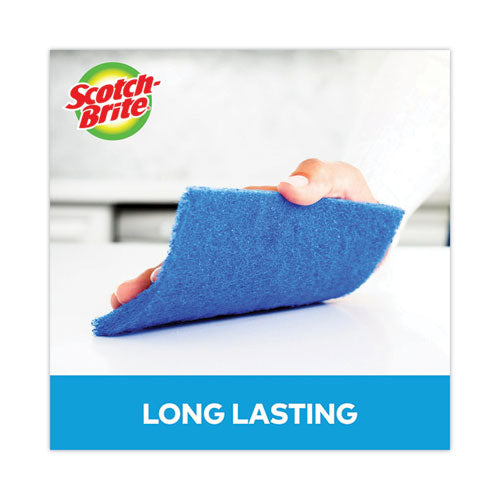 Image of Scotch-Brite® Non-Scratch Scour Pads, Size 3 X 6, Blue, 10/carton