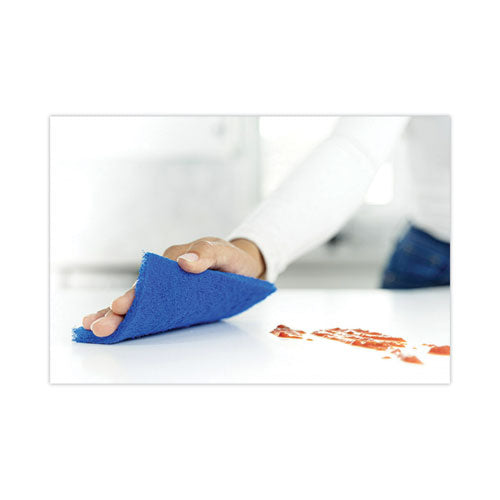 Image of Scotch-Brite® Non-Scratch Scour Pads, Size 3 X 6, Blue, 10/carton