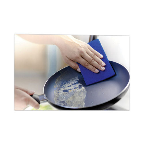 Image of Scotch-Brite® Non-Scratch Scour Pads, Size 3 X 6, Blue, 10/carton