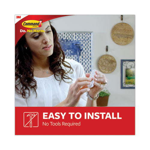 Image of Command Designer Hooks, Medium, Plastic, White, 3 lb Capacity, 6 Hooks and 12 Strips/Pack