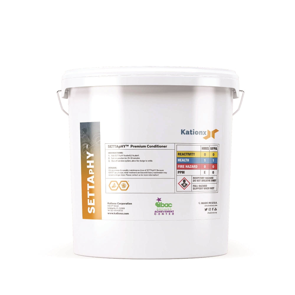Image of Wastewater Treatment, SETTApHY Flocculant, 25-pound, 5-Gallon Bucket