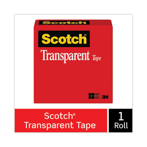 Image of Scotch® Transparent Tape, 3" Core, 0.75" X 72 Yds, Transparent