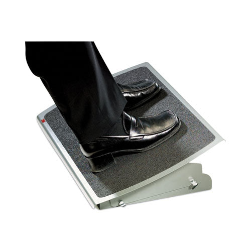 Image of 3M Adjustable Steel Footrest, Nonslip Surface, 22w x 14d x 4 to 4.75h, Black/Charcoal