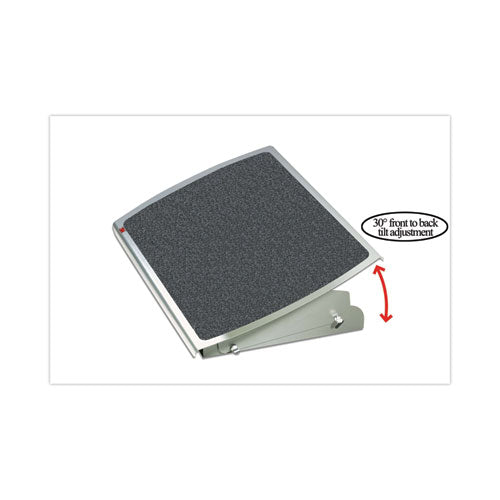 Image of 3M Adjustable Steel Footrest, Nonslip Surface, 22w x 14d x 4 to 4.75h, Black/Charcoal