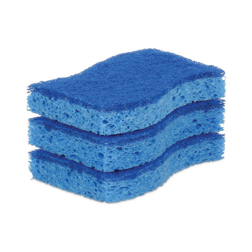 Image of Scotch-Brite® Non-Scratch Multi-Purpose Scrub Sponge, 4.4 X 2.6, 0.8" Thick, Blue, 3/pack