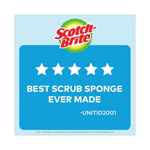 Image of Scotch-Brite® Non-Scratch Multi-Purpose Scrub Sponge, 4.4 X 2.6, 0.8" Thick, Blue, 3/pack