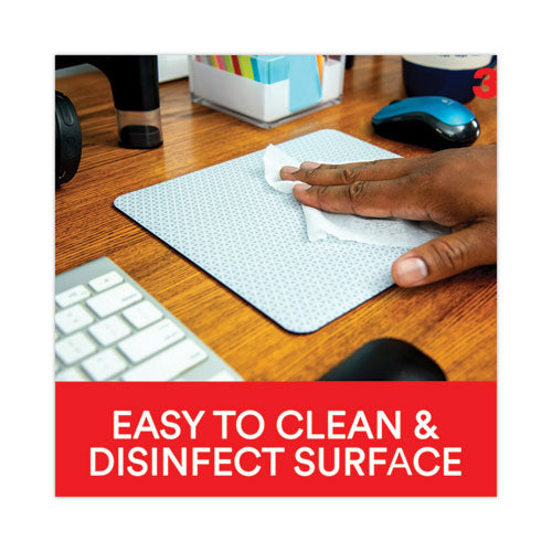 Image of 3M Precise Mouse Pad with Nonskid Repositionable Adhesive Back, 8.5 x 7, Bitmap Design