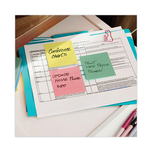 Image of Post-it® Greener Notes Original Recycled Pop-up Notes, 3 x 3, Sweet Sprinkles Collection Colors, 100 Sheets/Pad, 6 Pads/Pack