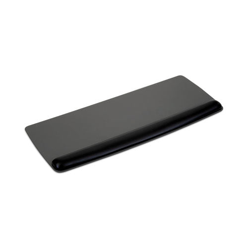 Image of 3M Antimicrobial Gel Mouse Pad/Keyboard Wrist Rest Platform, 25.5 x 10.6, Black/Silver