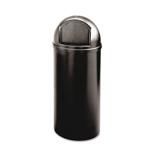 Image of Rubbermaid® Commercial Marshal Classic Container, 25 gal, Plastic, Black