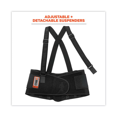 Image of ergodyne® ProFlex 2000SF High-Performance Spandex Back Support Brace, 4X-Large, 52" to 58" Waist, Black