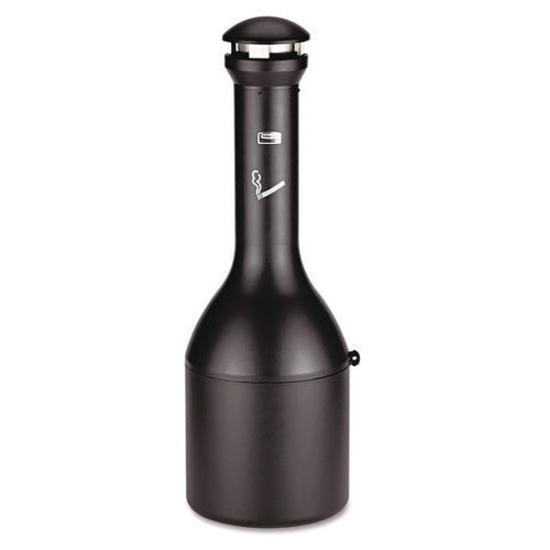 Image of Rubbermaid® Commercial Infinity Traditional Smoking Receptacle, 4.1 gal, 13 dia x 39h High, Black