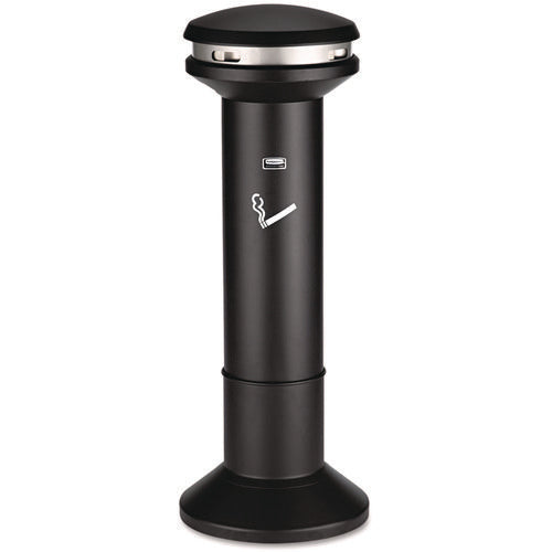 Image of Rubbermaid® Commercial Infinity Ultra-High Capacity Smoking Receptacle, 6.7 gal, 15.5 dia x 41.5h, Black