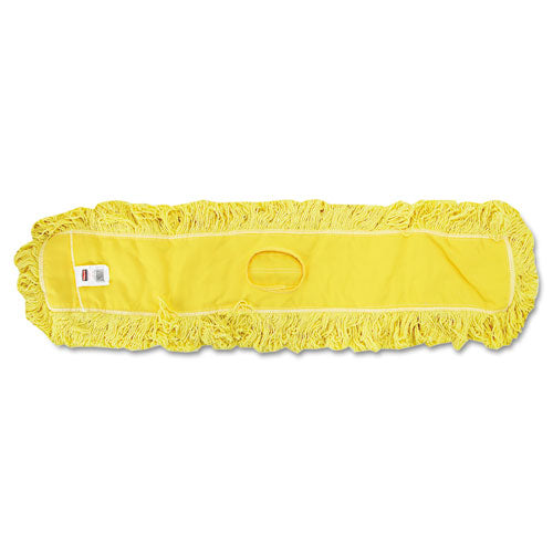 Image of Rubbermaid® Commercial Trapper Commercial Dust Mop, Looped-End Launderable, 5" X 48", Yellow