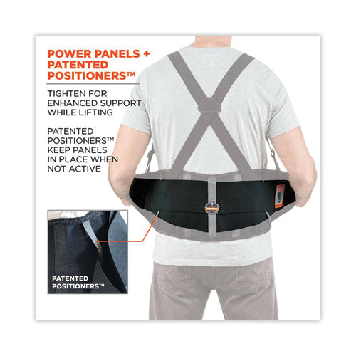 Image of ergodyne® ProFlex 2000SF High-Performance Spandex Back Support Brace, 4X-Large, 52" to 58" Waist, Black