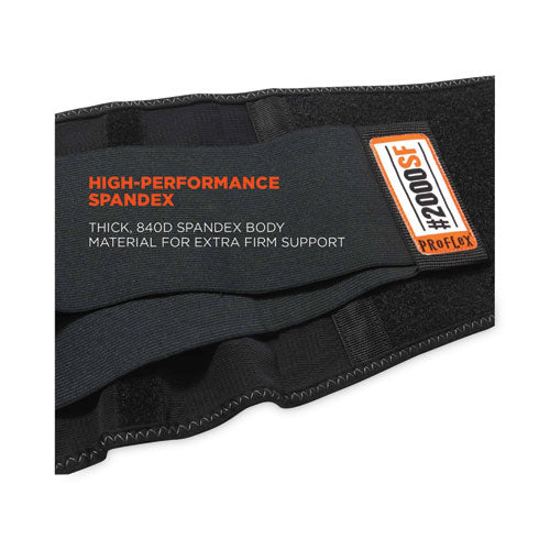 Image of ergodyne® ProFlex 2000SF High-Performance Spandex Back Support Brace, 4X-Large, 52" to 58" Waist, Black