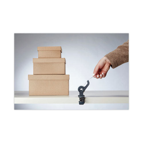 Image of Scotch® Clip Dispenser Value Pack With 12 Rolls Of Tape, 1" Core, Plastic, Charcoal