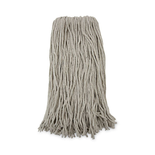 Image of Boardwalk® Premium Cut-End Wet Mop Heads, Cotton, 20oz, White, 12/carton