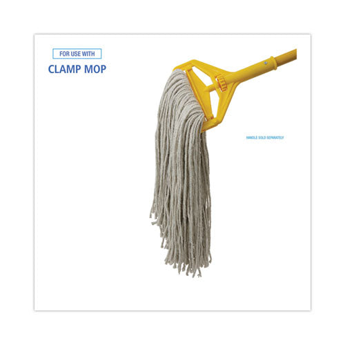 Image of Boardwalk® Premium Cut-End Wet Mop Heads, Cotton, 20oz, White, 12/carton