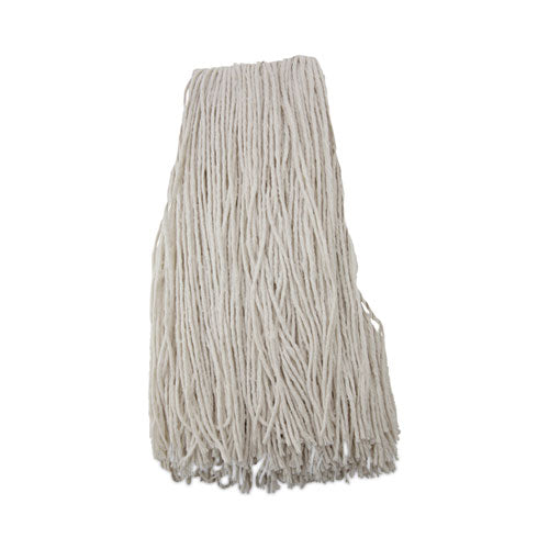 Image of Boardwalk® Premium Cut-End Wet Mop Heads, Rayon, 24oz, White, 12/carton