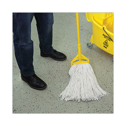 Image of Boardwalk® Premium Cut-End Wet Mop Heads, Rayon, 24oz, White, 12/carton
