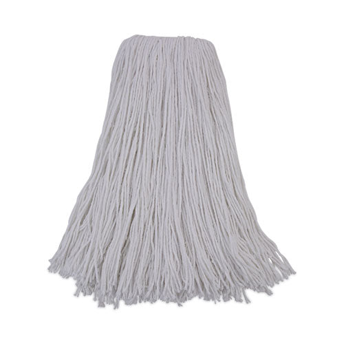 Image of Boardwalk® Mop Head, Premium Standard Head, Rayon Fiber, 32oz, White, 12/carton