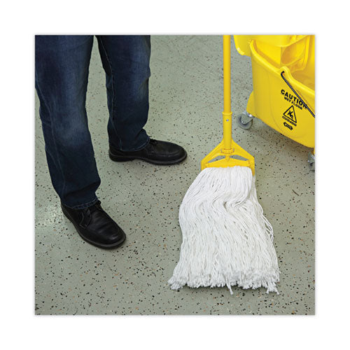 Image of Boardwalk® Mop Head, Premium Standard Head, Rayon Fiber, 32oz, White, 12/carton