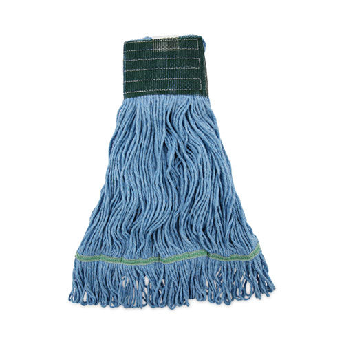 Image of Boardwalk® Mop Head, Premium Standard Head, Cotton/rayon Fiber, Medium, Blue, 12/carton