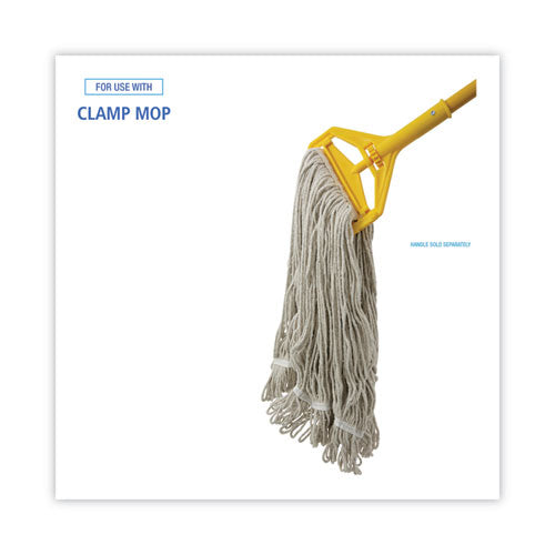 Image of Boardwalk® Pro Loop Web/tailband Wet Mop Head, Cotton, 24oz, White, 12/carton