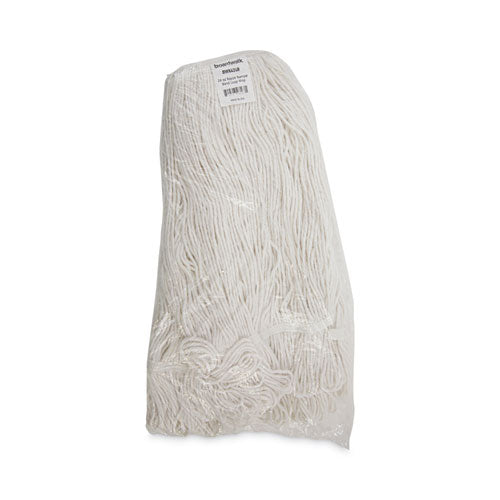 Image of Boardwalk® Pro Loop Web/tailband Wet Mop Head, Rayon, 24oz, White, 12/carton
