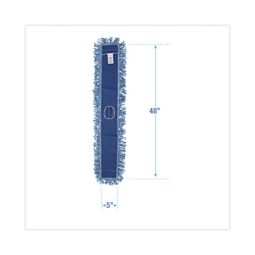 Image of Boardwalk® Dust Mop Head, Cotton/synthetic Blend, 48" X 5", Blue