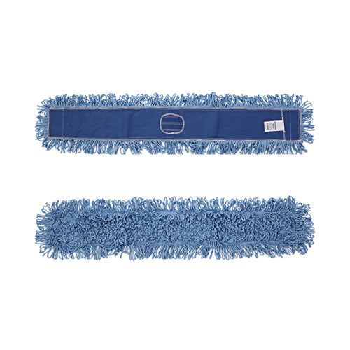 Image of Boardwalk® Dust Mop Head, Cotton/synthetic Blend, 48" X 5", Blue
