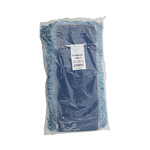 Image of Boardwalk® Dust Mop Head, Cotton/synthetic Blend, 48" X 5", Blue