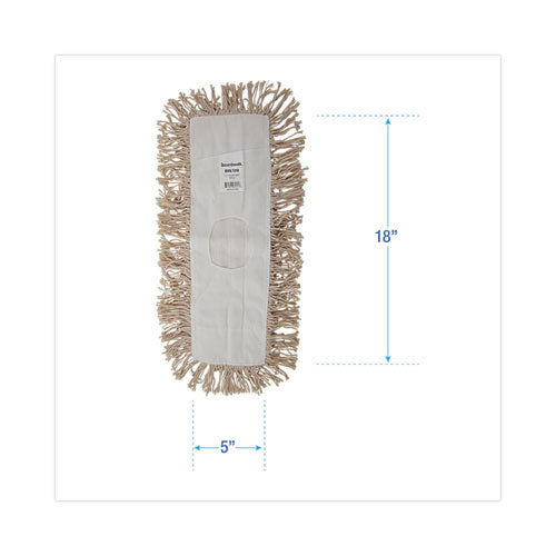 Image of Boardwalk® Industrial Dust Mop Head, Hygrade Cotton, 18w X 5d, White