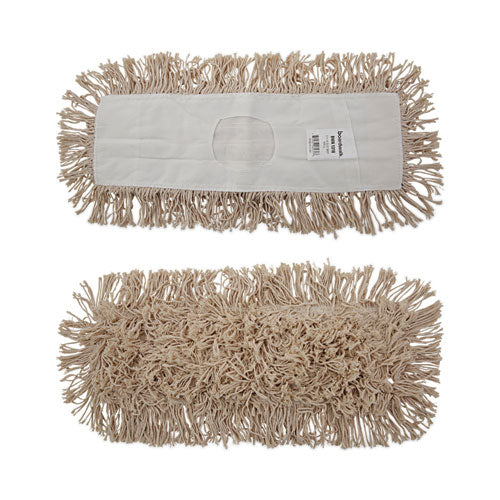 Image of Boardwalk® Industrial Dust Mop Head, Hygrade Cotton, 18w X 5d, White