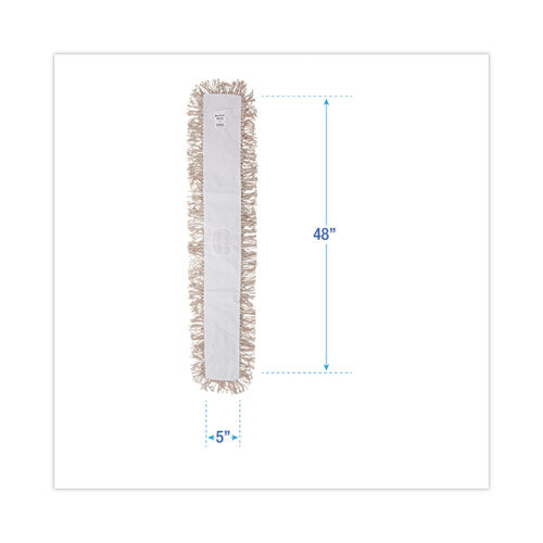 Image of Boardwalk® Industrial Dust Mop Head, Hygrade Cotton, 48w X 5d, White