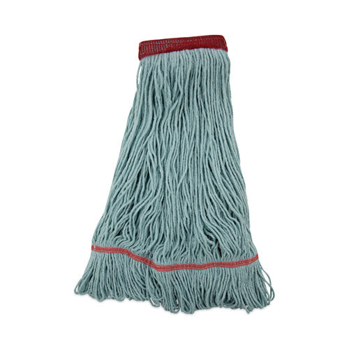 Image of Boardwalk® Echomop With Looped-End Wet Head, Synthetic/cotton, Large, Blue, 12/carton