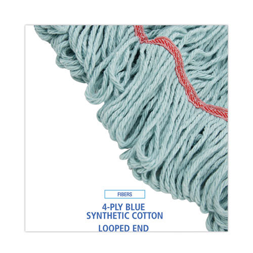 Image of Boardwalk® Echomop With Looped-End Wet Head, Synthetic/cotton, Large, Blue