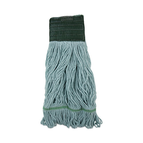 Image of Boardwalk® Echomop With Looped-End Wet Head, Synthetic/cotton, Medium, Blue, 12/carton