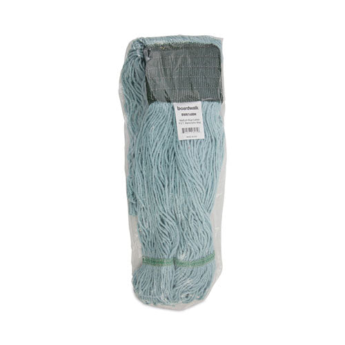 Image of Boardwalk® Echomop With Looped-End Wet Head, Synthetic/cotton, Medium, Blue, 12/carton