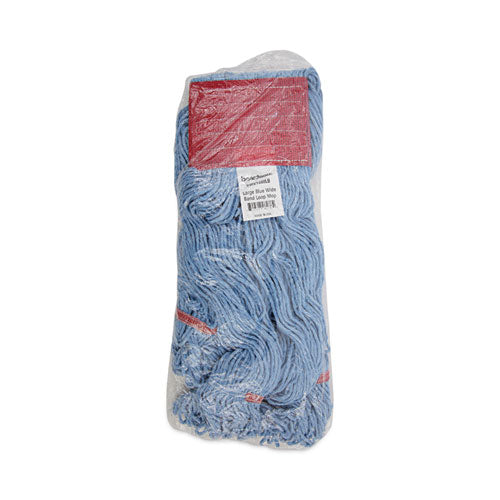Image of Boardwalk® Pro Loop Web/tailband Mop Head, Blue, Large, 12/carton