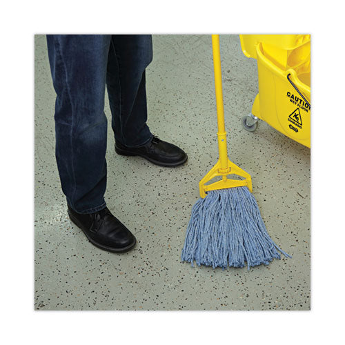 Image of Boardwalk® Mop Head, Standard Head, Cotton/synthetic Fiber, Cut-End, #16., Blue
