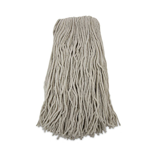 Image of Boardwalk® Cut-End Wet Mop Head, Cotton, No. 32, White, 12/carton